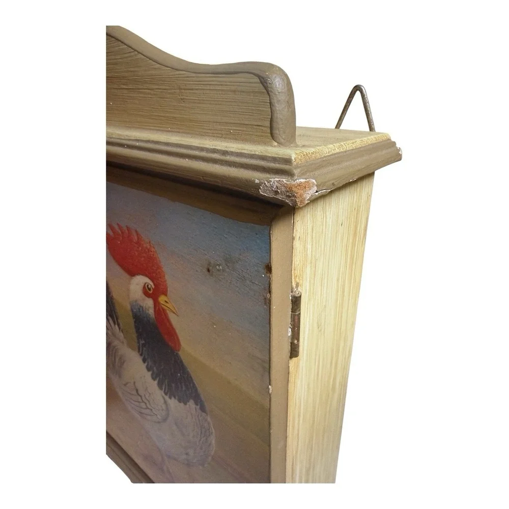 Garden Ridge Wooden Rooster Key Box